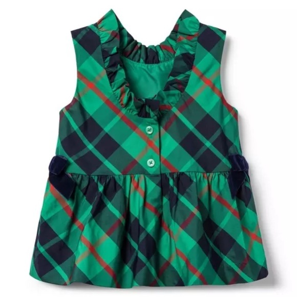 Janie & Jack Plaid Peplum Top​​ - Picture 2 of 6